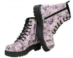 T2217 Rose Toile Combat Boots