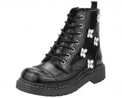 T.U.K. Footwear Outlet store 9 T2218 CLEARANCE Leather Flowers Boots