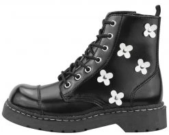 T2218 CLEARANCE Leather Flowers Boots