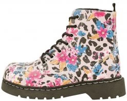 T2228 Floral Leopard Boots