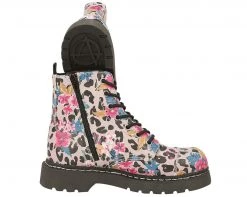 T2228 Floral Leopard Boots