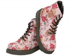 T2229 Pink Skull And Roses Boots - *FINAL SALE/NON-RETURNABLE Womens