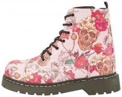 T2229 Pink Skull And Roses Boots - *FINAL SALE/NON-RETURNABLE Womens 7 T2229 Pink Skull And Roses Boots - *FINAL SALE/NON-RETURNABLE Womens