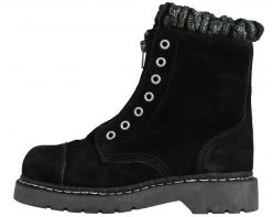 T2244 Waxy Suede Zip Boots