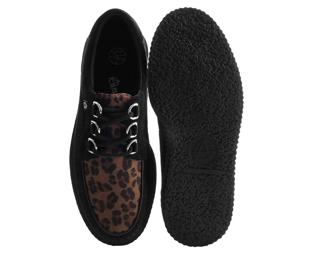 T2263 Black & Leopard Anarchic Creeper Womens 4 T2263 Black & Leopard Anarchic Creeper Womens