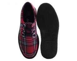 T2264 Womens Red Tartan Anarchic Creeper