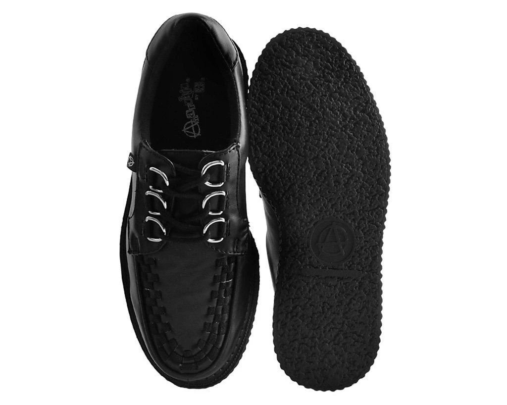 T2270 Black Faux Leather Anarchic Creeper Womens 4 T2270 Black Faux Leather Anarchic Creeper Womens