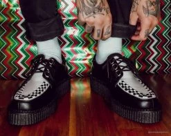 T2274 Womens Black & White Anarchic Creeper 16 T2274 Womens Black & White Anarchic Creeper