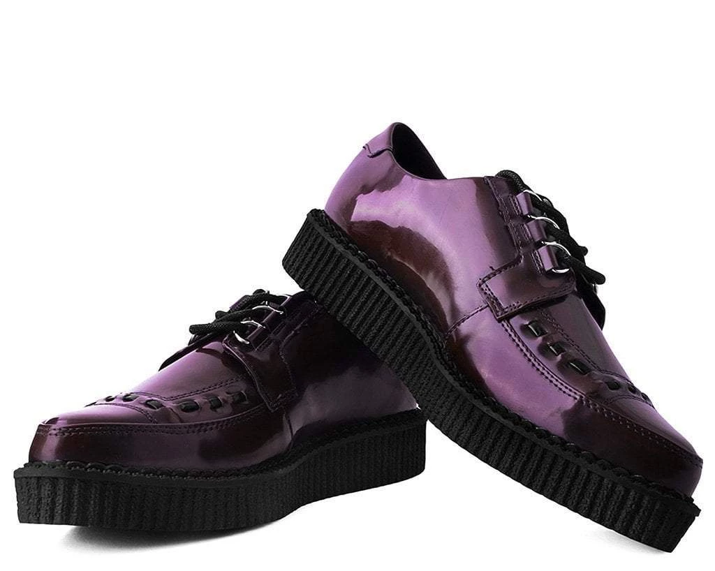 T2278 Womens Burgundy Rub Off Pointed Anarchic Creeper 2 T2278 Womens Burgundy Rub Off Pointed Anarchic Creeper