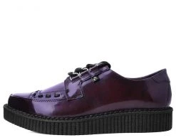 T2278 Womens Burgundy Rub Off Pointed Anarchic Creeper 6 T2278 Womens Burgundy Rub Off Pointed Anarchic Creeper