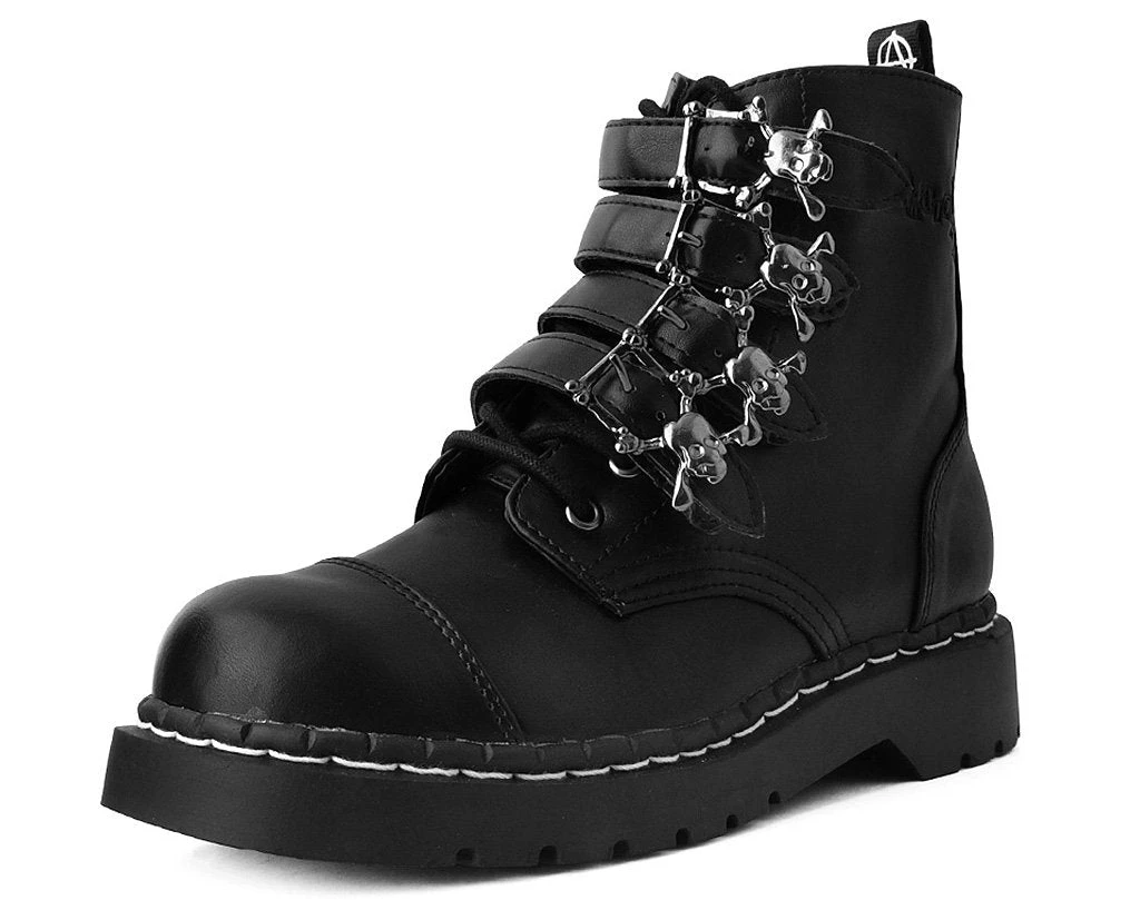 T2281 Black Skull Anarchic Boot 1 T2281 Black Skull Anarchic Boot