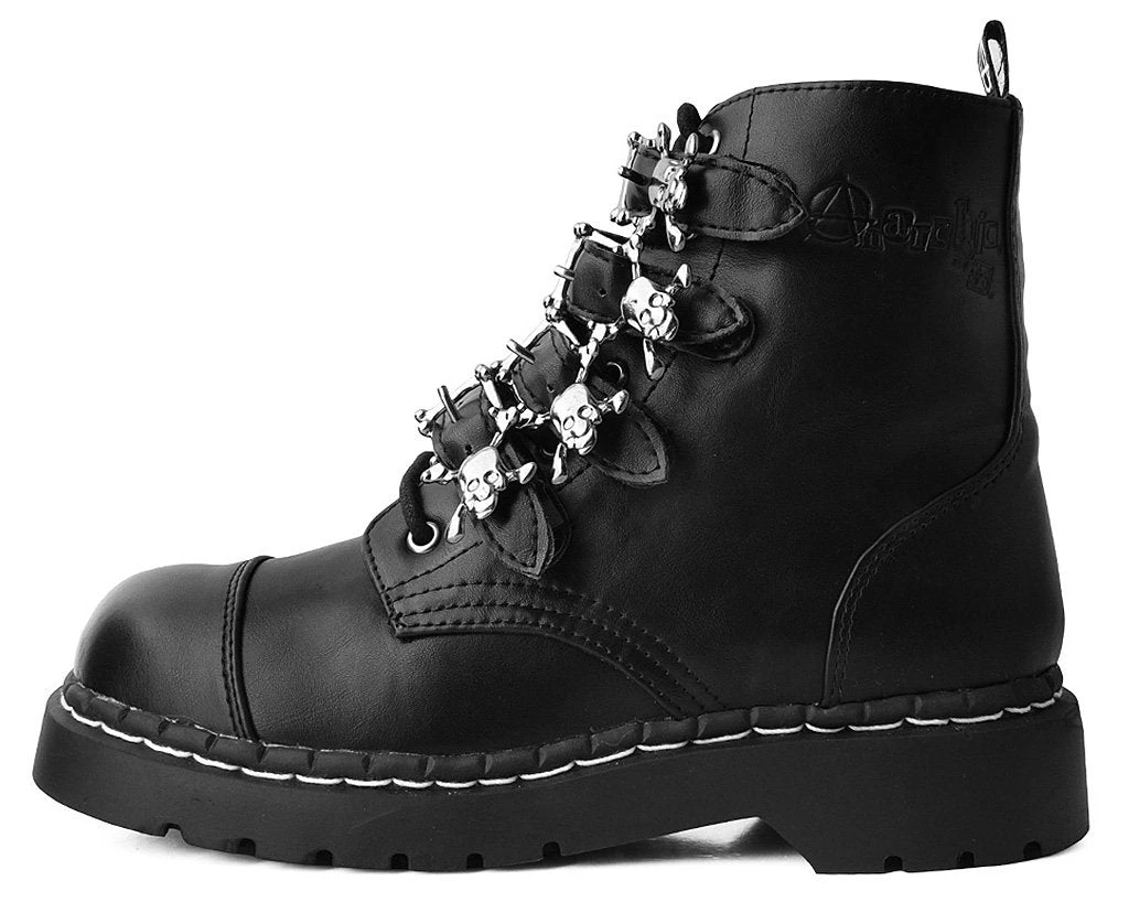 T2281 Black Skull Anarchic Boot 4 T2281 Black Skull Anarchic Boot
