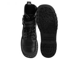 T2282 Black 2-Buckle Anarchic Boot Womens