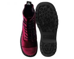 T2283 Burgundy Velvet Anarchic Boot