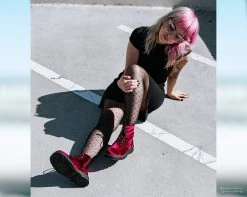 T2283 Burgundy Velvet Anarchic Boot