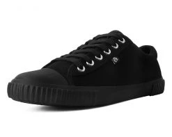 T2288 Anarchic Black Canvas Low Top Sneaker Anarchic Collection