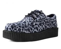 T2291 Grey Leopard Anarchic 3-Ring Creeper Womens