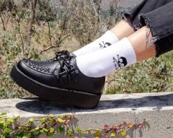 TSK1032 White T.U.K. Skull Logo Women’s Sock 11 TSK1032 White T.U.K. Skull Logo Women’s Sock