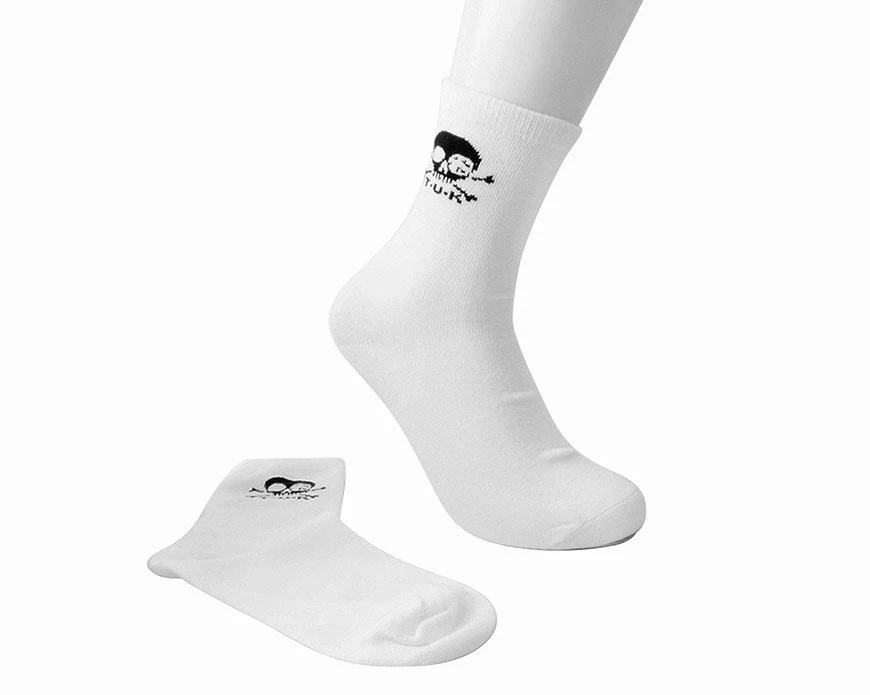 TSK1033 White T.U.K. Skull Logo Men’s Sock 4 TSK1033 White T.U.K. Skull Logo Men’s Sock