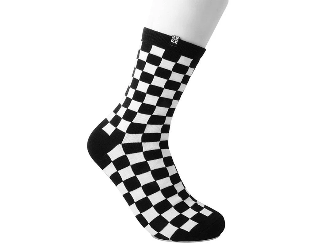 TSK1046 Black & White Checker T.U.K. Men’s Sock Mens 4 TSK1046 Black & White Checker T.U.K. Men’s Sock Mens