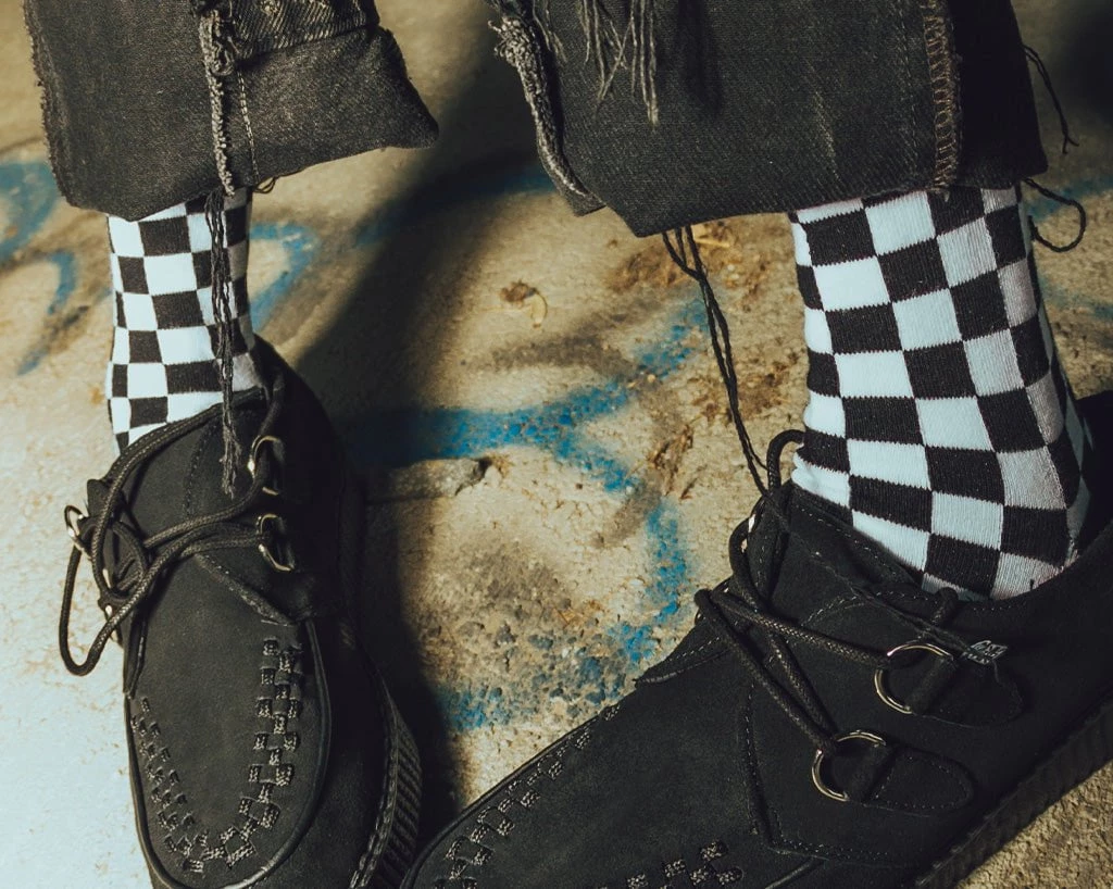 TSK1046 Black & White Checker T.U.K. Men’s Sock Mens 2 TSK1046 Black & White Checker T.U.K. Men’s Sock Mens