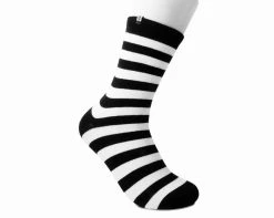 TSK1048 Vegan Black & White Stripe T.U.K. Men’s Sock
