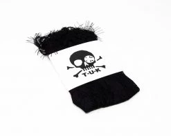 TSK1064 Black Lace Ribbon Tie Ankle Sock Vegan