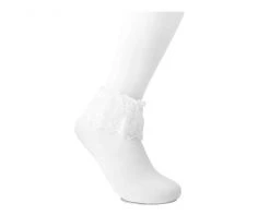 TSK1067 Women's White Lolita Sock Vegan