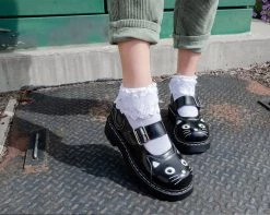 TSK1067 Women's White Lolita Sock Vegan