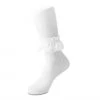 TSK1070 Vegan White Lace Crew Sock
