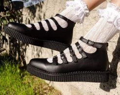 TSK1070 Vegan White Lace Crew Sock