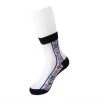 TSK1080 Black Stripe Floral Sheer Sock Vegan