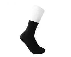 TSK1081 Vegan Black Spandex Crew Sock