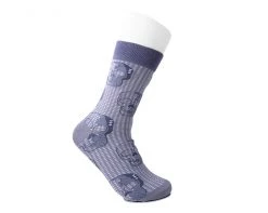 TSK1092 Grey Skull Crew Sock Vegan
