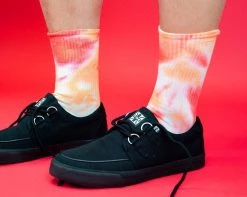 TSK1106 Vegan Tie-Dye Orange Crew Sock