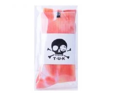 TSK1106 Vegan Tie-Dye Orange Crew Sock