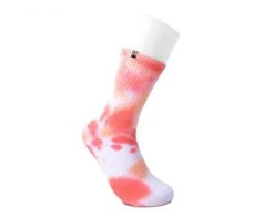 TSK1106 Vegan Tie-Dye Orange Crew Sock