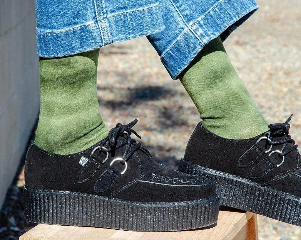 TSK1107 Tie-Dye Avocado Women's Crew Sock Vegan 2 TSK1107 Tie-Dye Avocado Women's Crew Sock Vegan