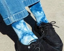 TSK1110 Vegan Tie-Dye Blue Women's Crew Sock
