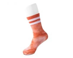 TSK1116 Vegan Tie-Dye Orange Tube Sock