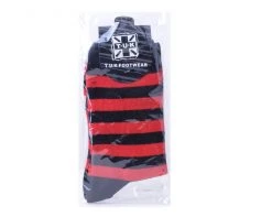 TSK1121 Red & Black Stripe T.U.K Men's Sock 6 TSK1121 Red & Black Stripe T.U.K Men's Sock