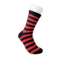 TSK1121 Red & Black Stripe T.U.K Men's Sock 7 TSK1121 Red & Black Stripe T.U.K Men's Sock