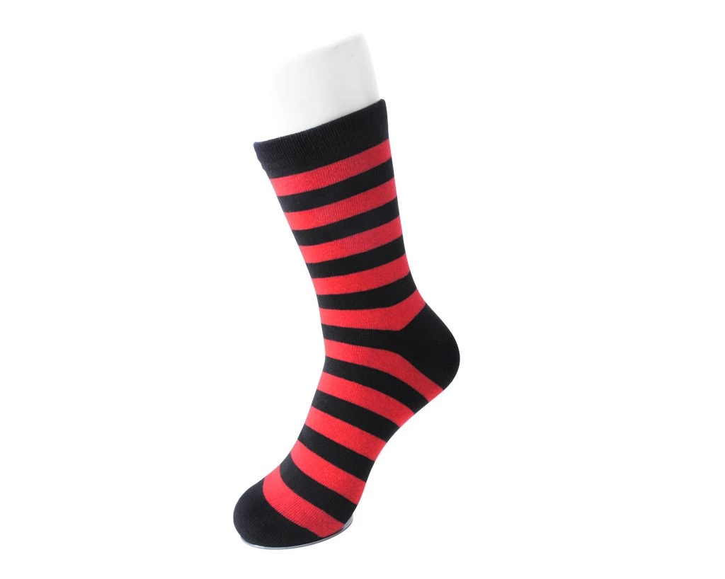 TSK1121 Red & Black Stripe T.U.K Men's Sock 1 TSK1121 Red & Black Stripe T.U.K Men's Sock