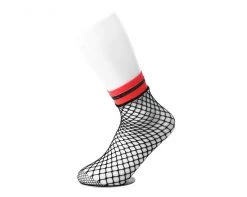 TSK1122 Womens Multi-color Band Fishnet 5-Pk Sock