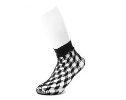 TSK1123 Black Assorted Fishnet 5-Pk Sock Womens