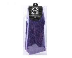 TSK1128 Womens Purple Ribbed Glitter Sock
