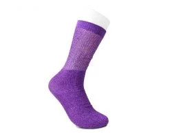 TSK1128 Womens Purple Ribbed Glitter Sock