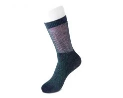 TSK1131 Green Ribbed Glitter Sock Womens