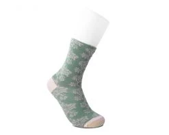 TSK1136 Womens Sage Filigree Mesh Sock