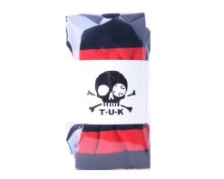 TSK1142 Red & Black Striped Thigh High Sock